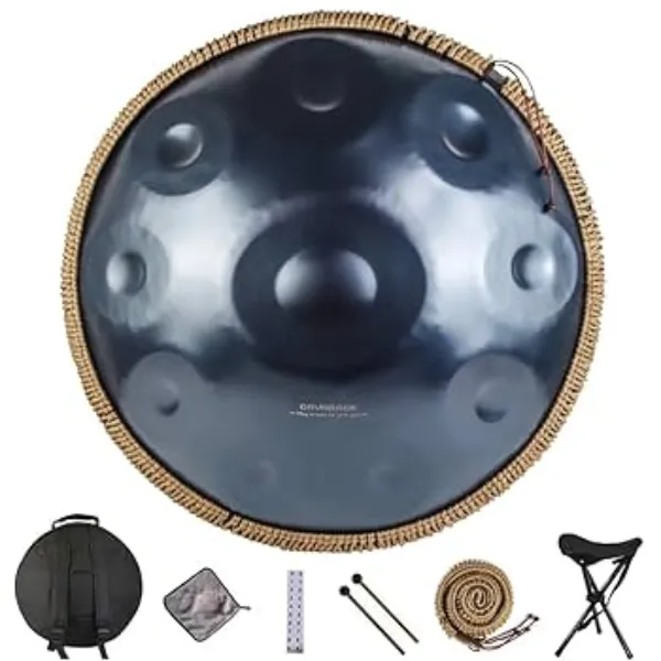 10 Note D Kurd Aurora Black Stainless Steel Handpan