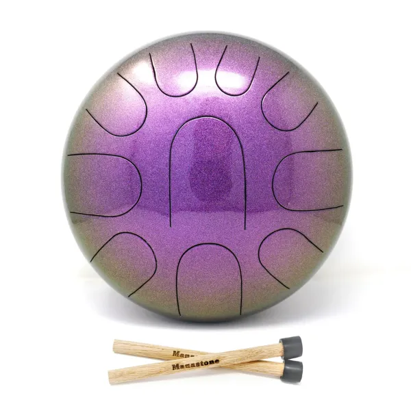 10 Note D Kurd Iridescent Stainless Steel Handpan