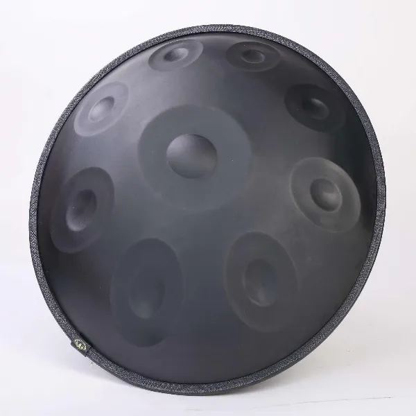 10 Note D Kurd Matte Black Stainless Steel Handpan